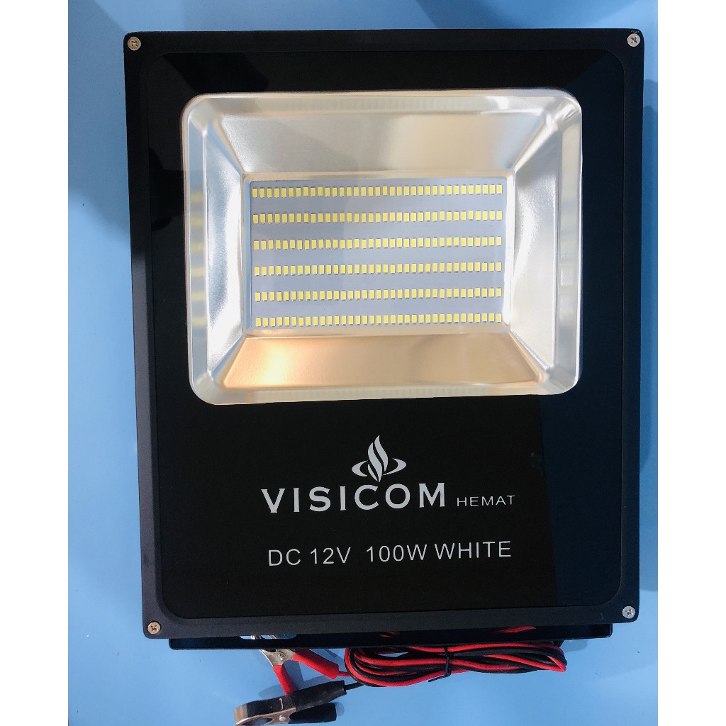Lampu tembak / Lampu Sorot / Lampu LED Flood DC 12V 100 Watt Daylight Hemat Visicom