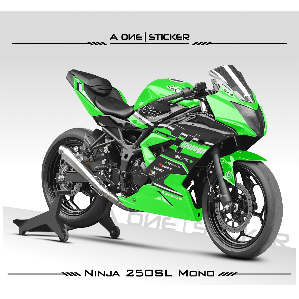 STRIPING NINJA 250SL MONO MOTIF 25 / STICKER / NINJA250RR MONO / 250 / RR MONO / 250SL / 250RR MONO 