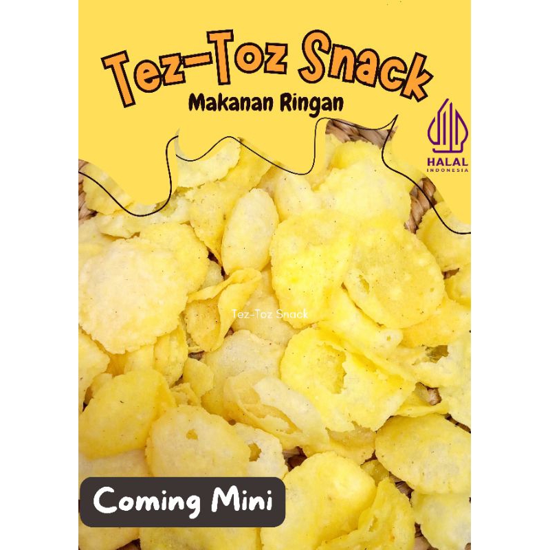 

Tez-Toz Cemilan Enak 100% COMRING MINI / JABLOG Gurih, Asin , Renyah, Lezat, Enak Banget, Makanan Ringan Murah Meriah