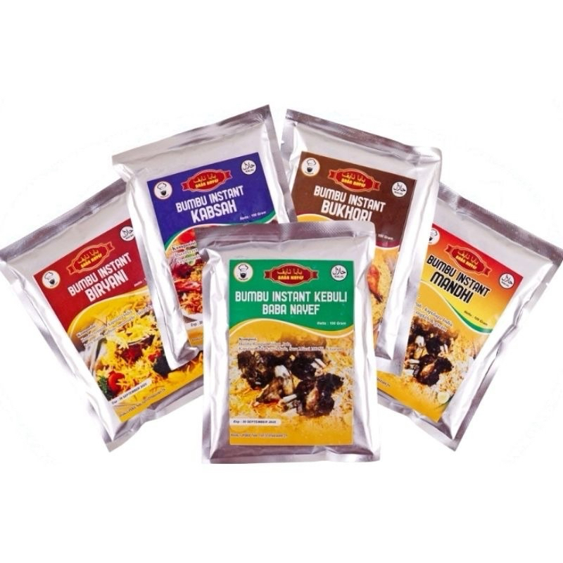 

Bumbu Instant Kebuli Baba Nayef 100g Bumbu Rempah Arab India