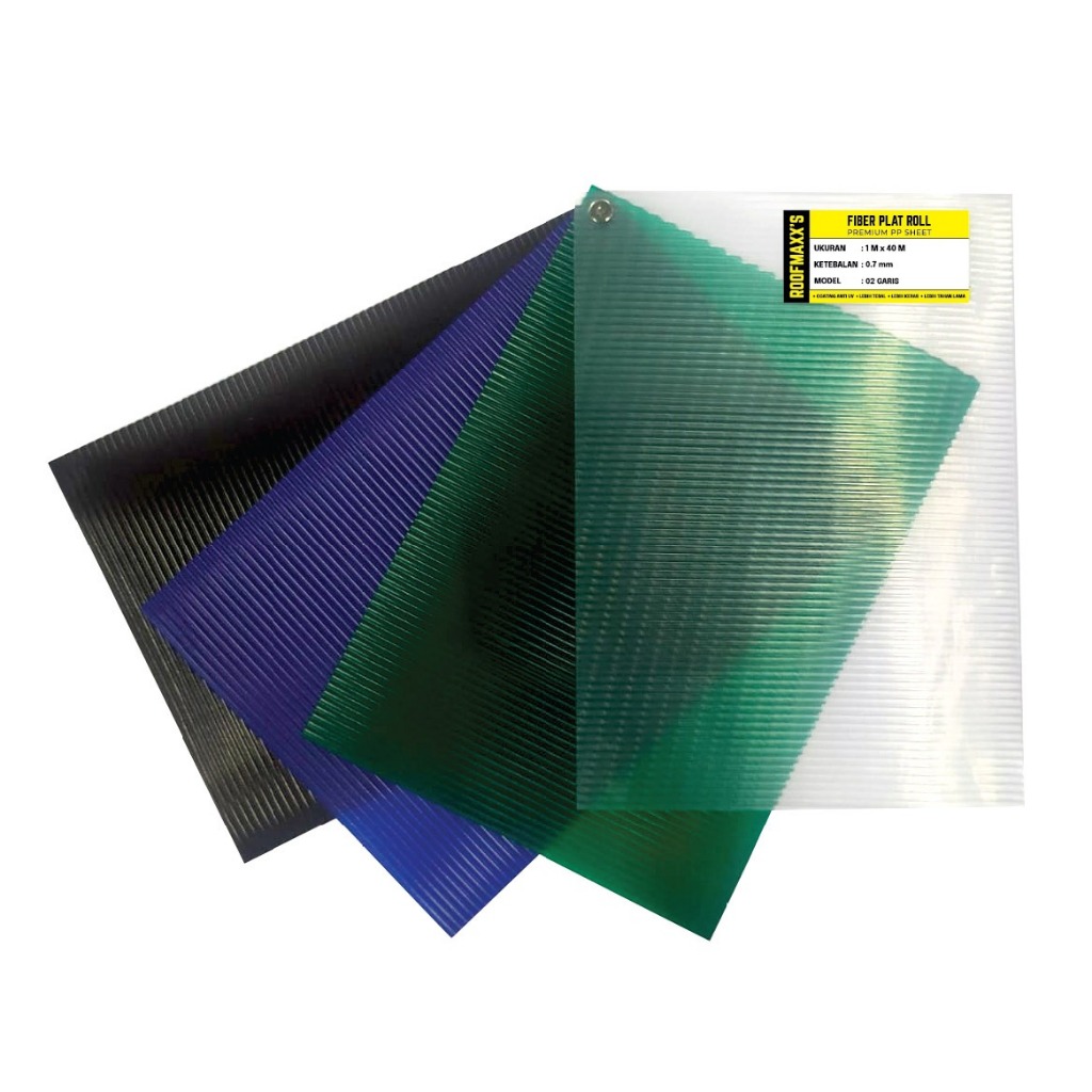 Fiber Plastik Plat Penutup Pagar ROOFMAXX MOTIF GARIS /40M/2F5