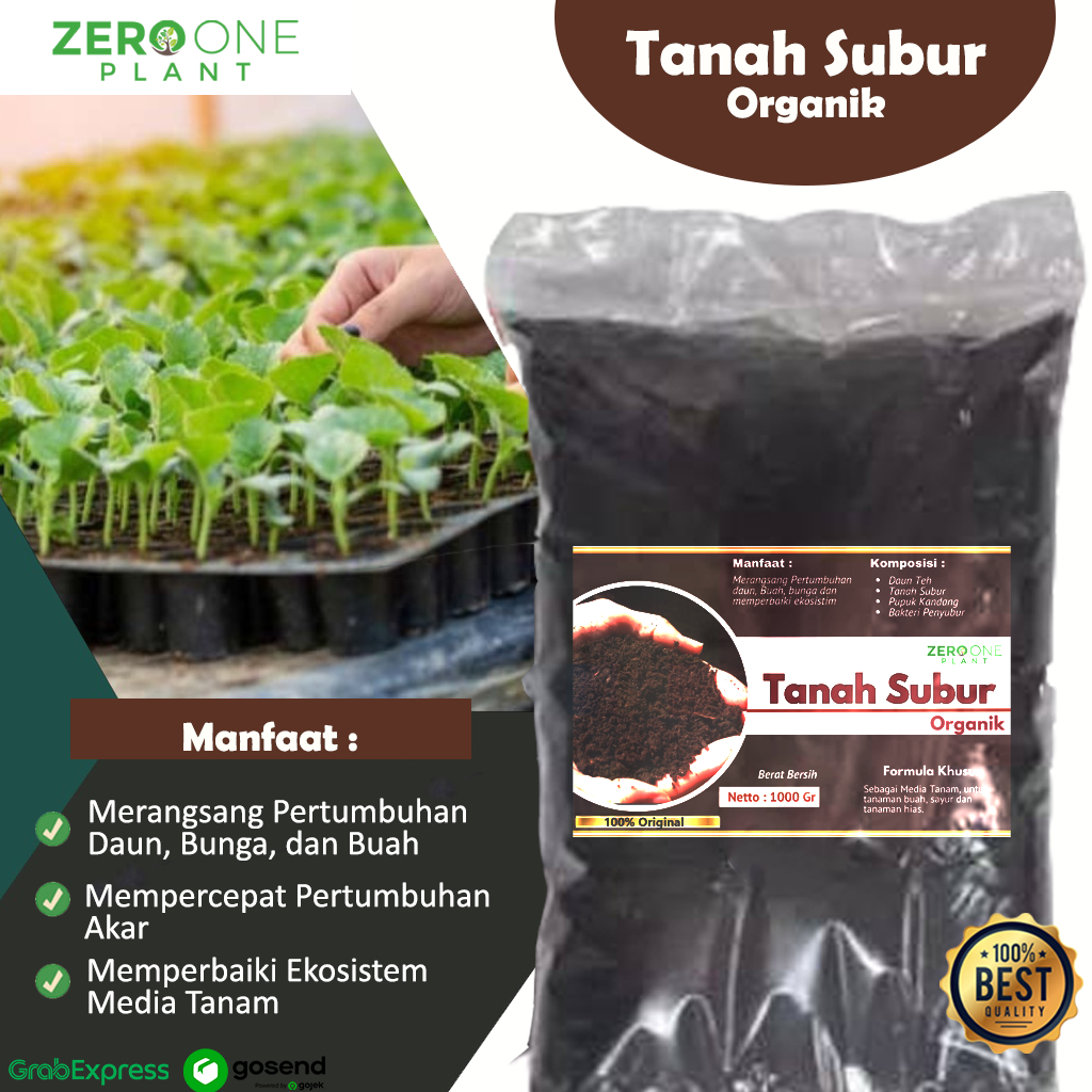Media Tanam Tanah Subur Organik Pupuk Siap Pakai Tanah Lembang Untuk Semai Pot Tanaman Sayur Cabe Ba