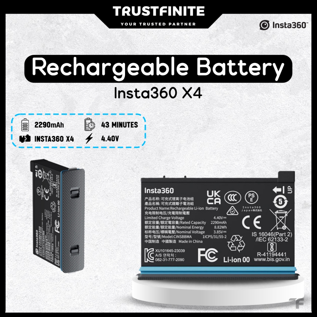 Insta360 X4 Rechargeable Battery / Baterai Insta 360 X4 Original