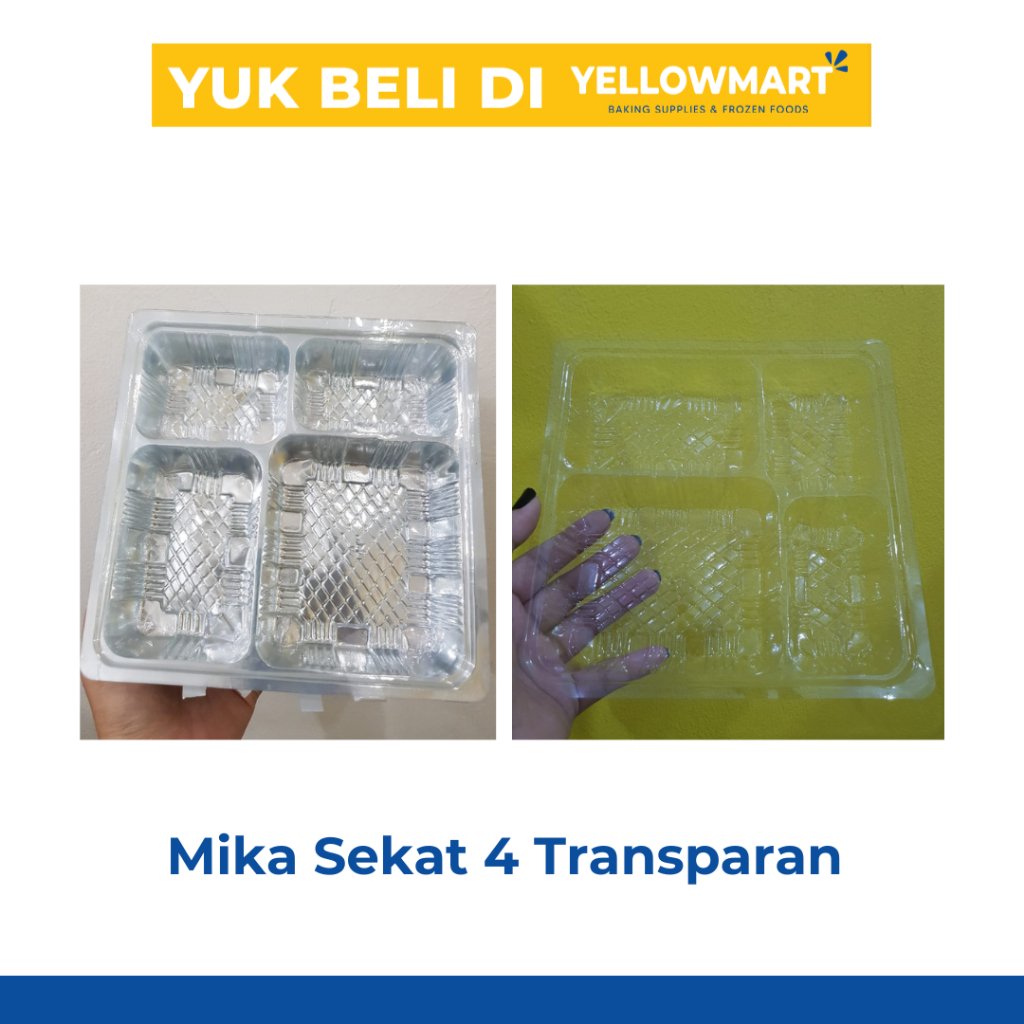 Mika Sekat 4 Transparan Mika Plastik - 1pcs