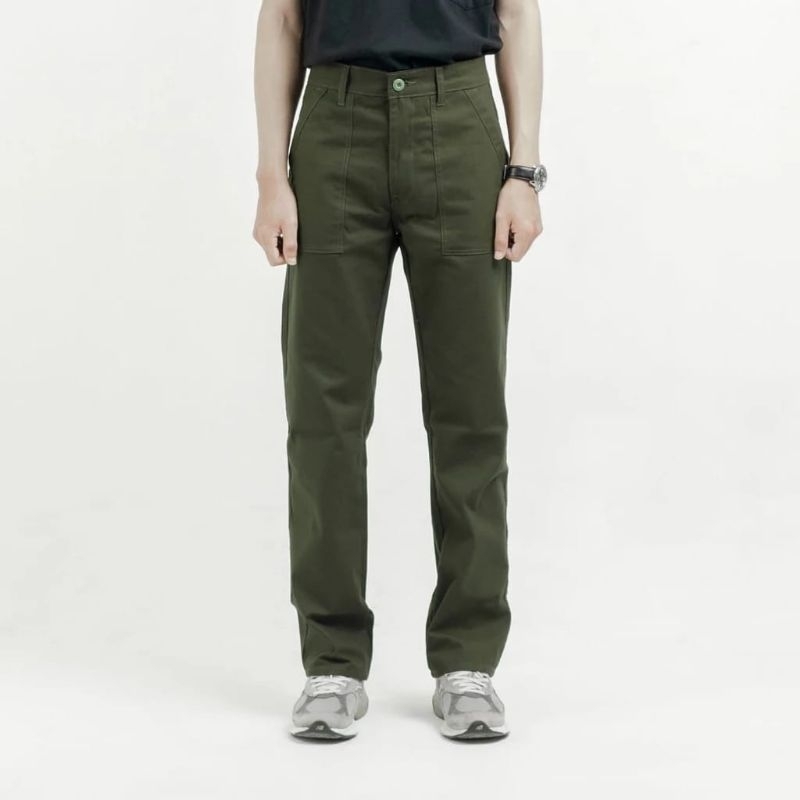 Garlok - Celana Fatigue Pria - Bonafide Fatigue Pants Army Green - Celana Fatigue Army