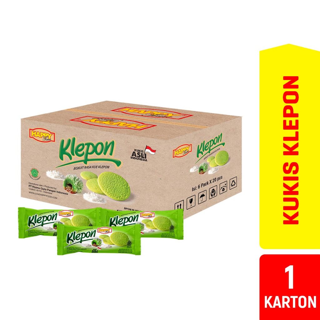 

Happy Time Kukis Klepon (1 Karton isi 6 pack)