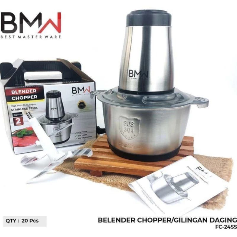 NGB Blender Daging Stainless BMW / Penggilingan Daging 2 Liter FC-24SS (BMW) / Blender Chopper