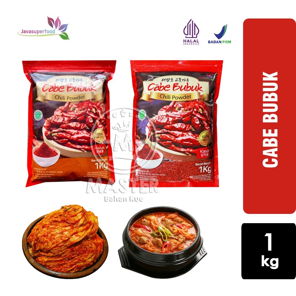 

Cabe Bubuk JSF Gochugaru Chili Flakes Halus / Kasar [Bag 1 kg]