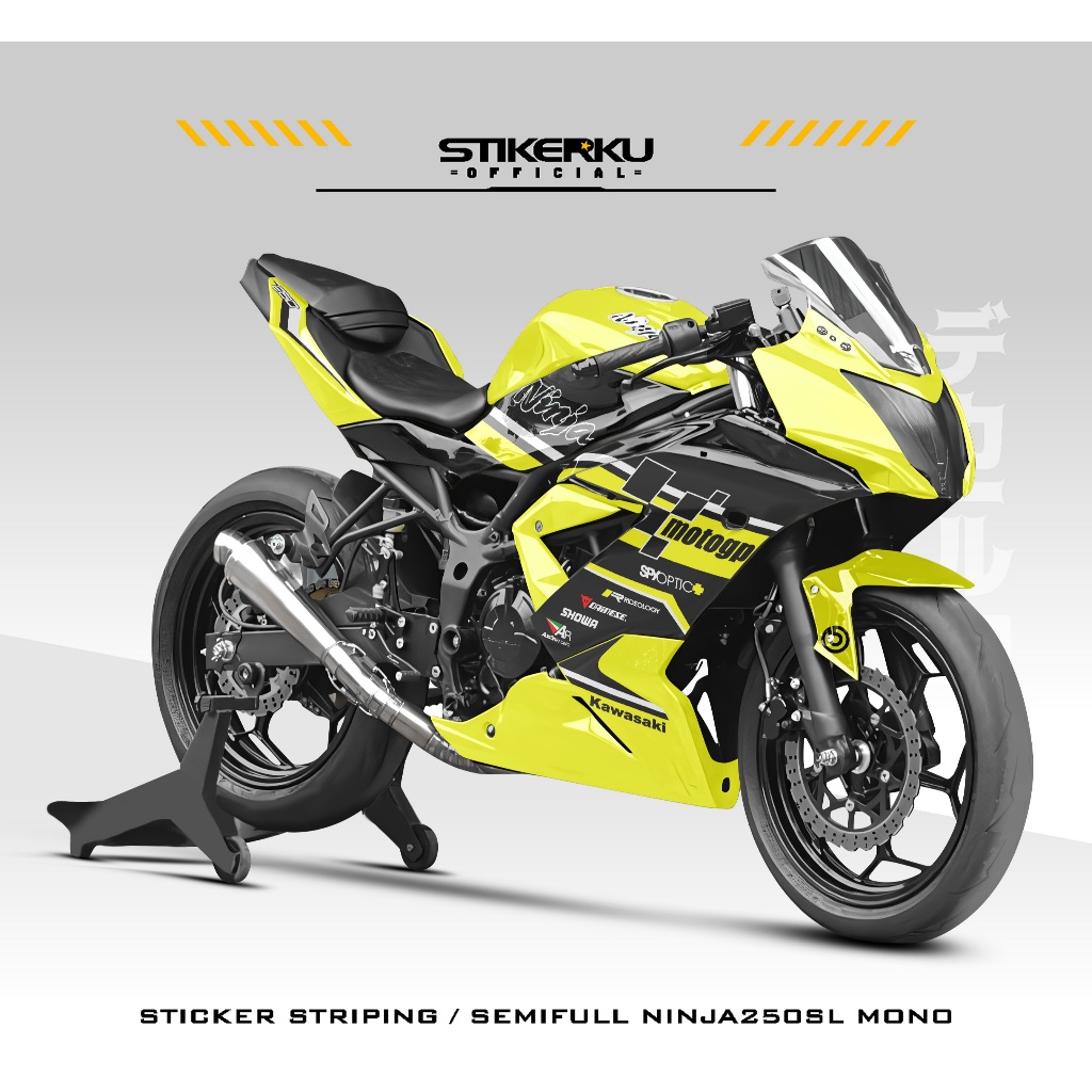STRIPING NINJA250SL MONO / MOTIF 25 / STICKER / NINJA250RR MONO / NINJA250 MONO / STIKERKUDECAL