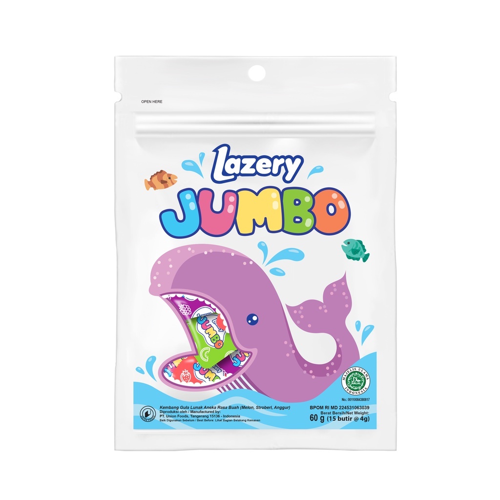 

Lazery Jumbo 60 gr Permen Empuk