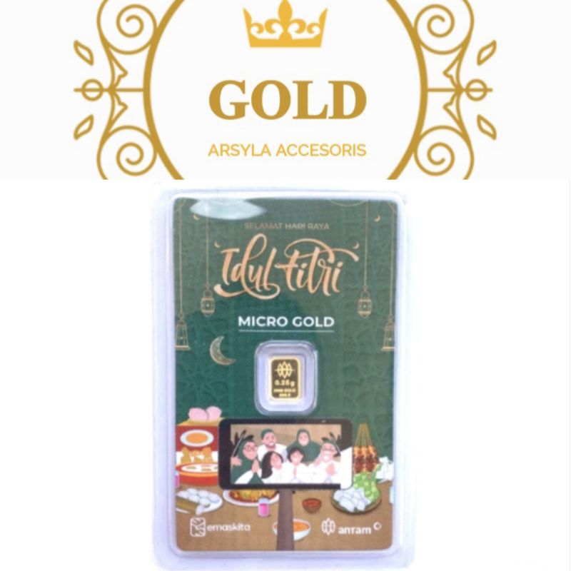 Emas antam 0,1 gram idul fitri video call