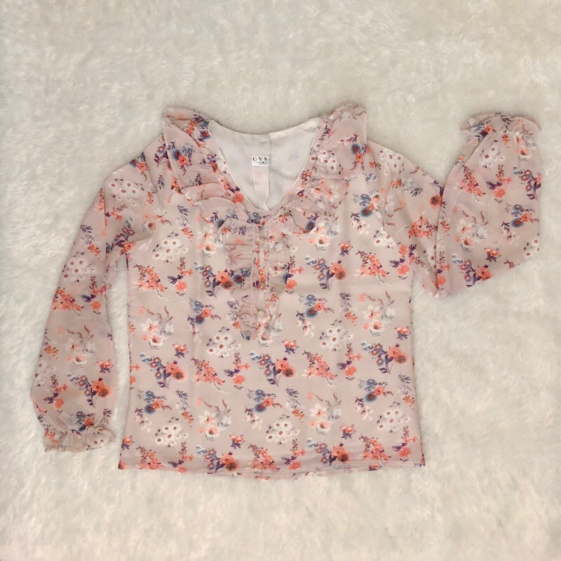 Korean Floral Blouse