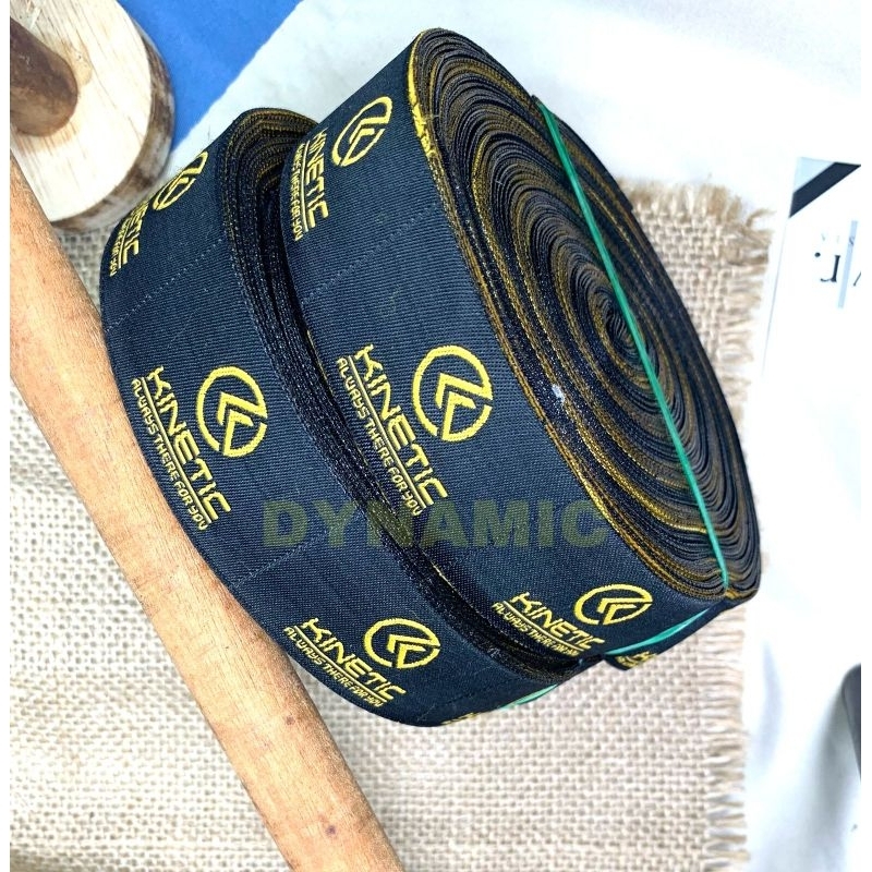 

( Free Desain )UKURAN 1x4cm Label woven bordir Murah Label woven damask Label pakaian Label baju