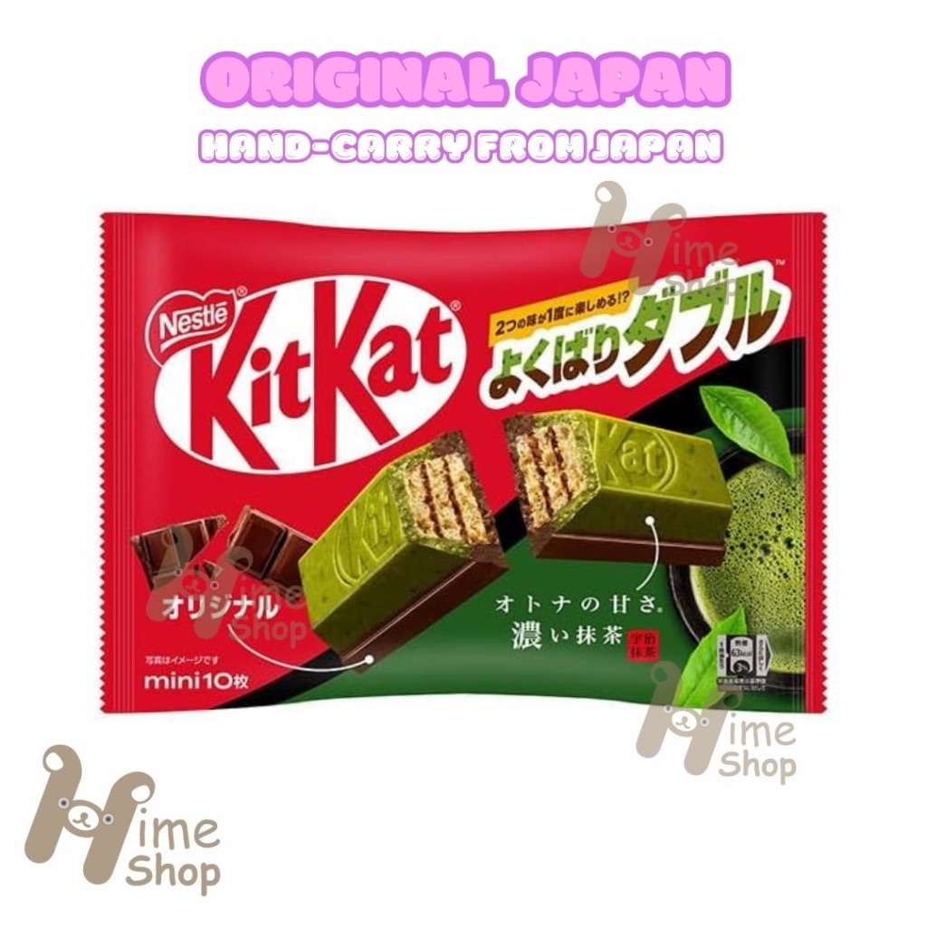 

Kitkat Dark Matcha Double Good Luck Adult 10 minis Coklat Jepang Chocolate Original Japan Hand Carry Spring Edition