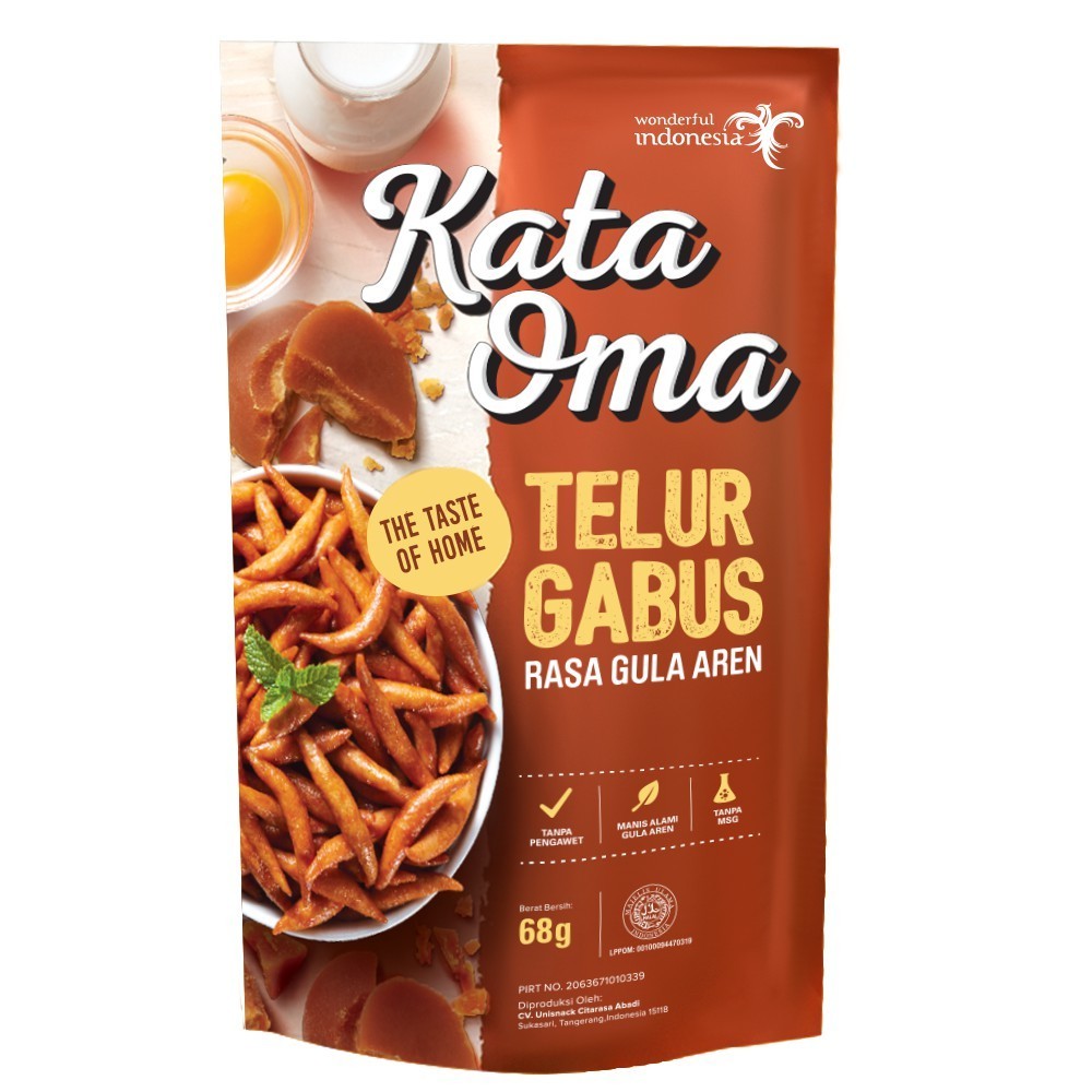 

Kata Oma Telur Gabus Rasa Gula Aren 50g - Snack Cemilan Sehat Alami