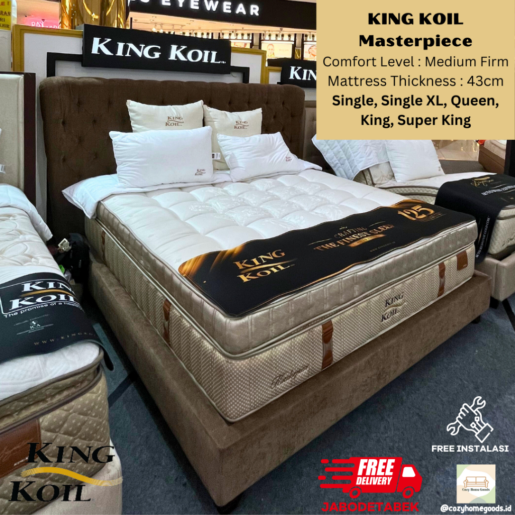 Springbed King Koil - Masterpiece - Medium Firm - Matrass - Kasur - Tempat Tidur - Full Set