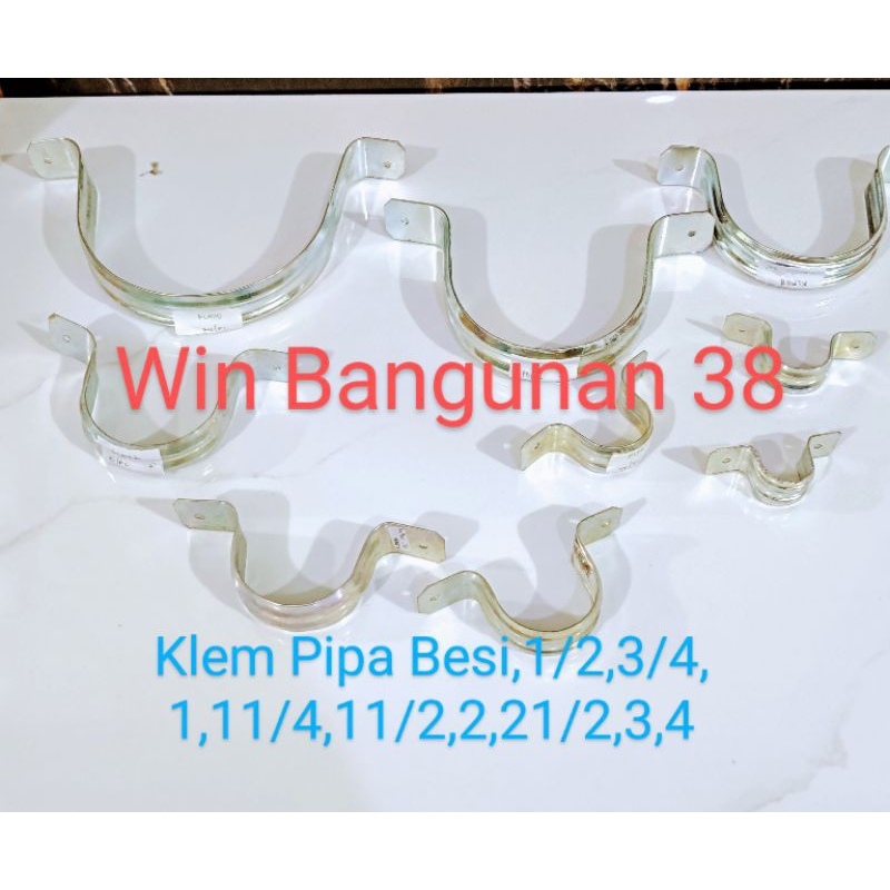 Klem Besi  Pipa 1/2 --/Klem Besi Pipa Paralon