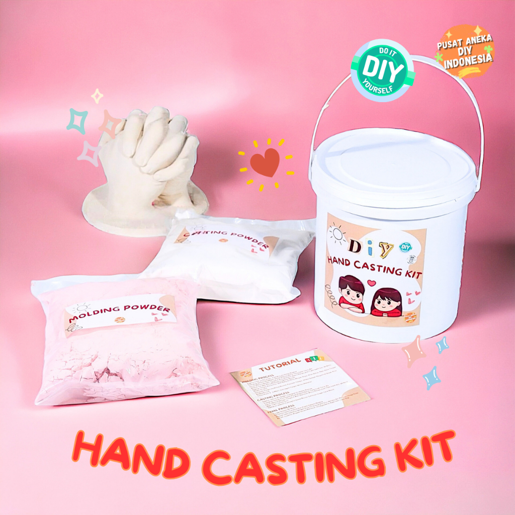 DFTV DIY Hand Casting Kit 1 Set Boyfriend Girlfriend Couple Cetakan Patung Tangan Pasangan Keluarga