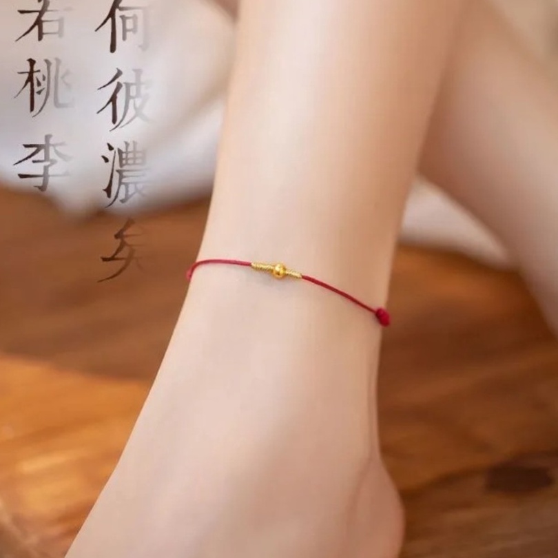 MEGA SALE Gelang Kaki Tali Nilon Kepang BolaTitanium