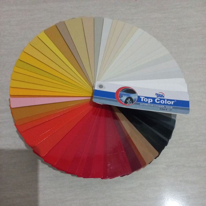 

kartu warna cat mobil / motor top color by danapaint outomotive lacquer -SOLIID