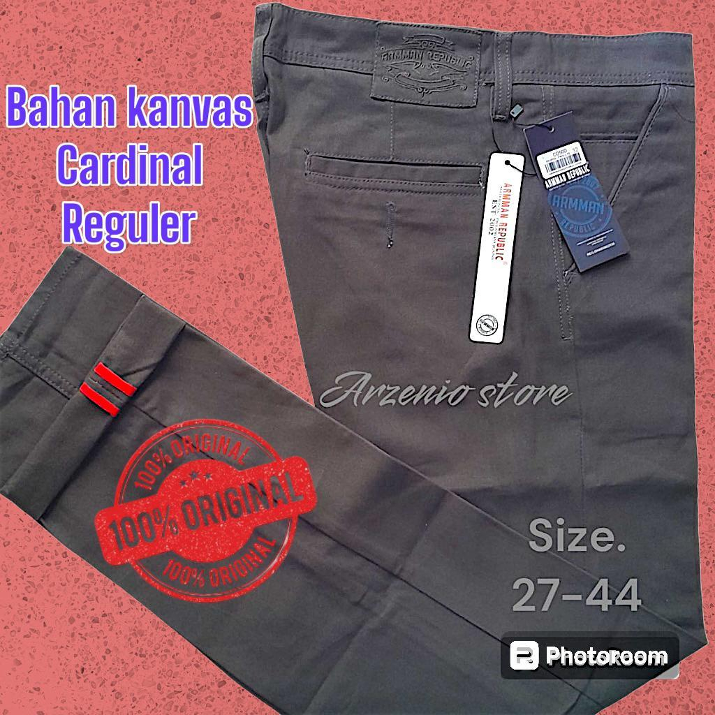 Celana Panjang Pria Chinoz Premium Original Bahan Cardinal Standar Reguler Jumbo 27 Sampai Big Size 44 Bahan Tebal Tidak Melar