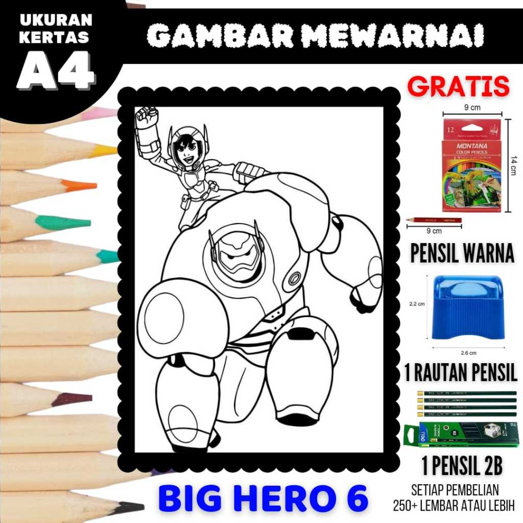 

Gambar Mewarnai atau sketsa Big hero 6/baymax Bagian 01