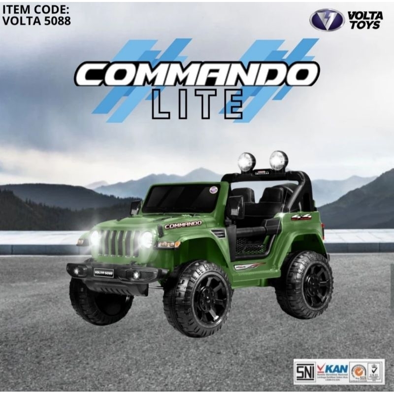 Mainan Mobil Aki Anak Commando Lite SHP VOLTA 5088 COMMANDO Ban Plastik Mainan Anak Mobil Aki  - Hij