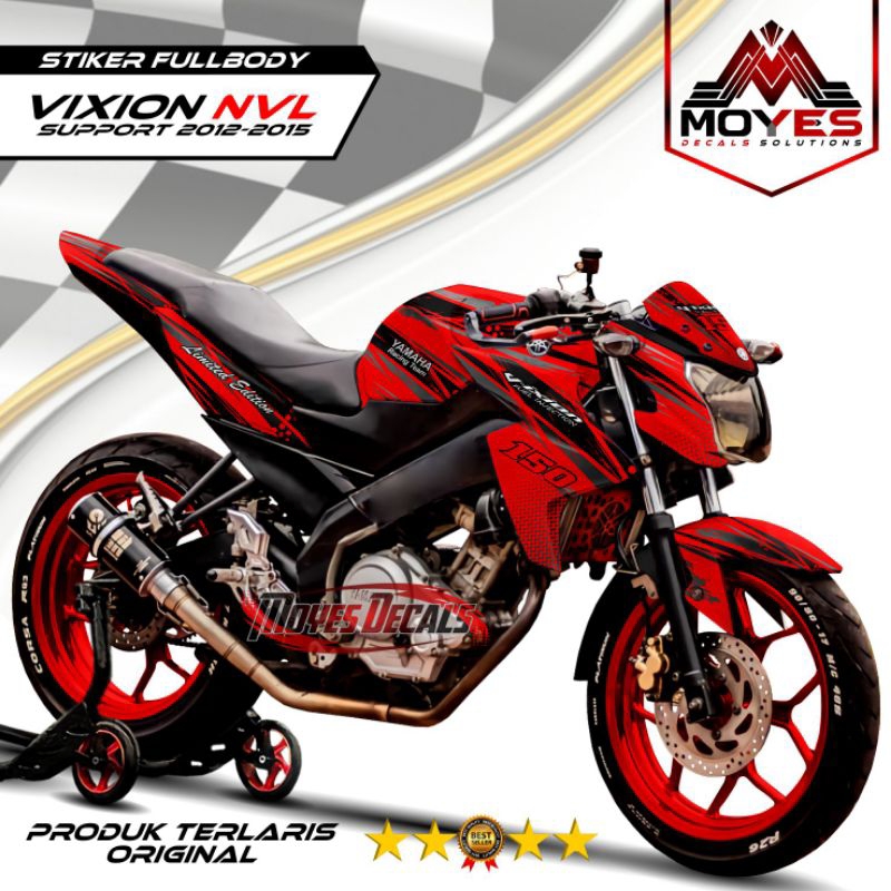 TAHAN LAMA...Decal Yamaha VIXION NVL 150 Stiker Full Body//Variasi Brush keren 2012 2013 2014 2015