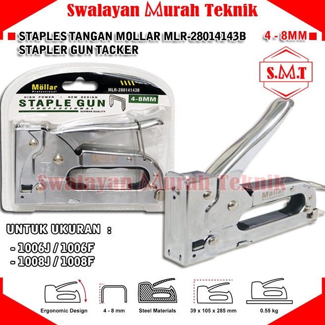 

KODE Y84F Staples Tembak Manual 48mm MOLLAR 2814143B Gun Tacker Stapler