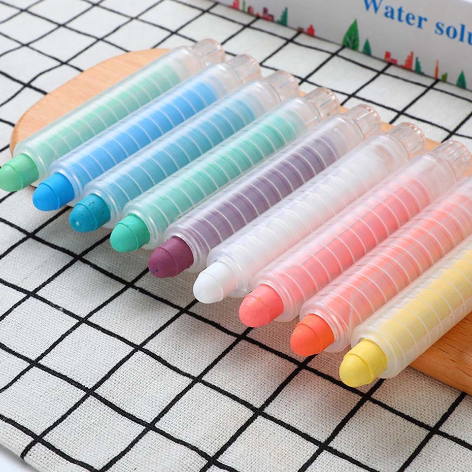 

Best Deals 12 Pcs Water Based Chalk Kapur Papan Tulis Anak Tanpa Debu Warna Warni Putar Blackboard