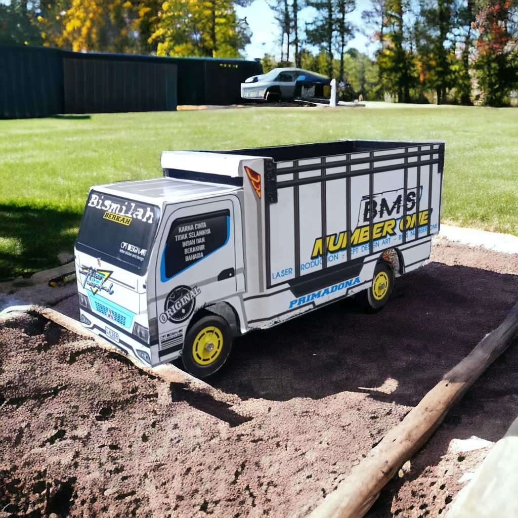 Miniatur Truk oleng Mainan anak dari kayu