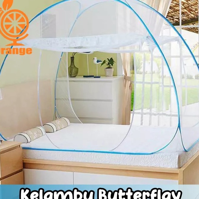 First Hand  goup88 MILIKI SEGERA Gratis Tas Kelambu Tenda Anti Nyamuk Serangga Kelambu Butterfly Dua