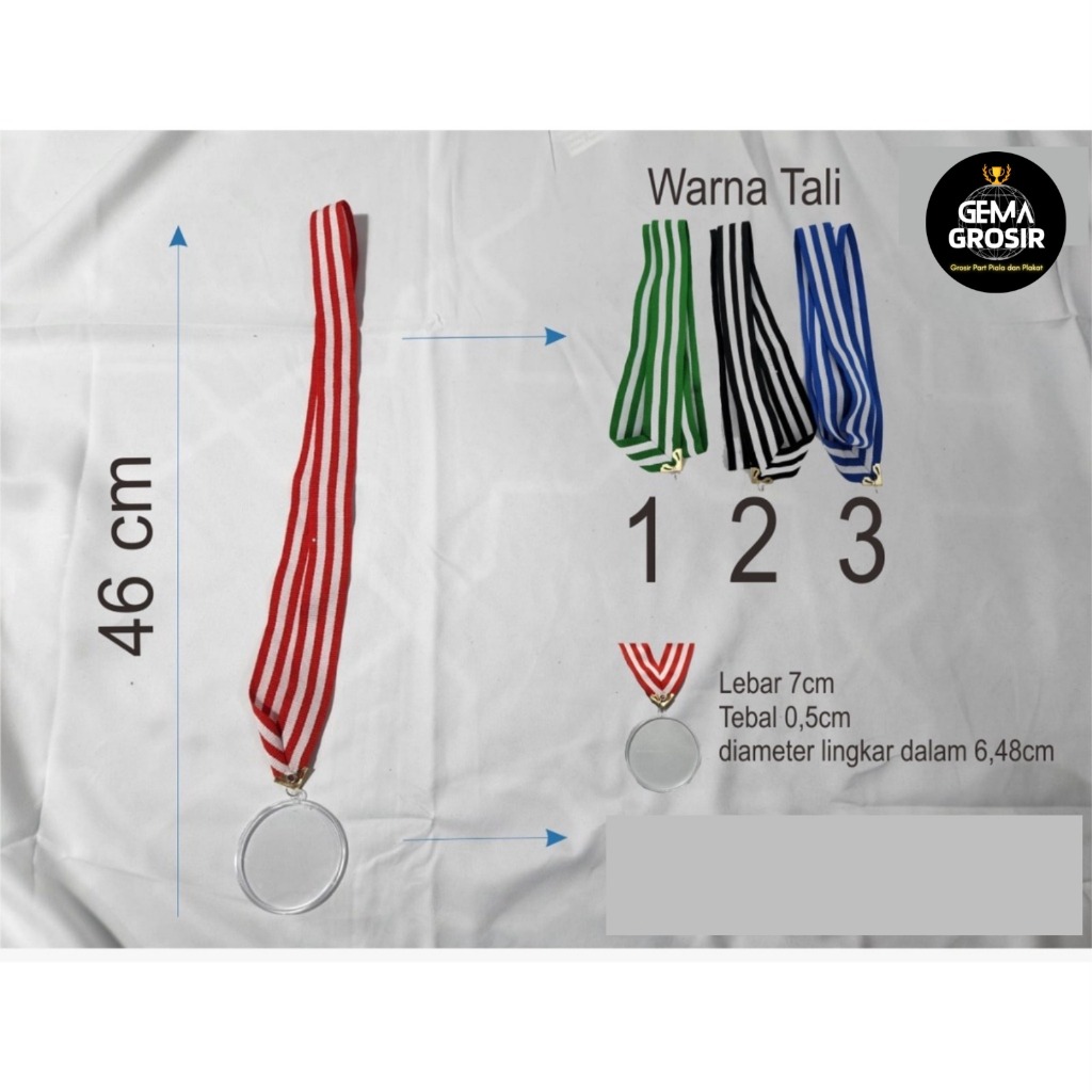 Medali Insert Paper / Medali Akrilik 7CM