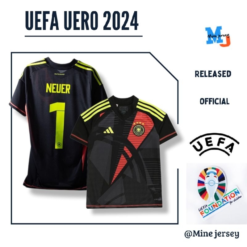 Jersey Bola Jerman Gk kiper Euro 2024 25 Grade Ori