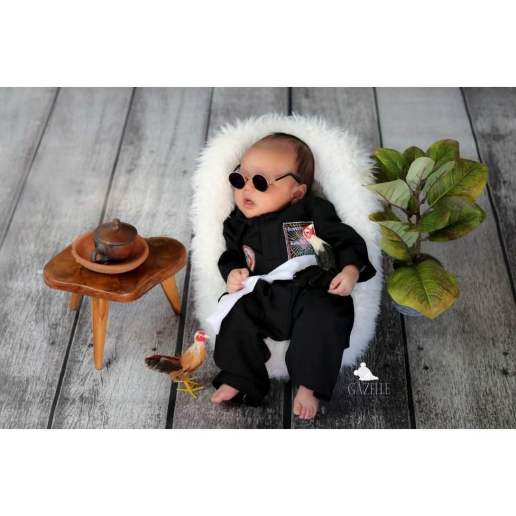 Sakral PSHT Baju Pencak Silat PSHT Anak Kostum Foto Bayi Newborn