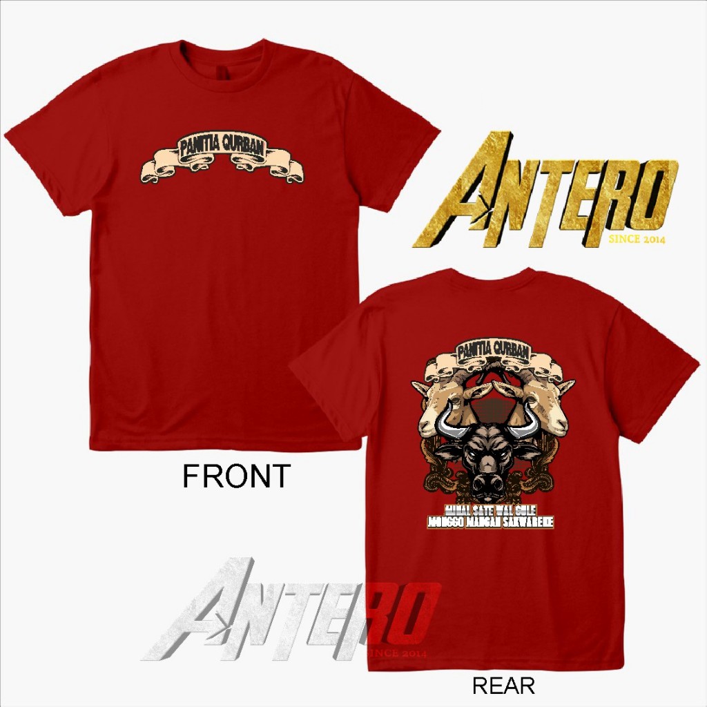 Kaos Distro Panitia Idul Adha hari raya Qurban Kurban kambing sapi kerbau Dewasa Dan Anak