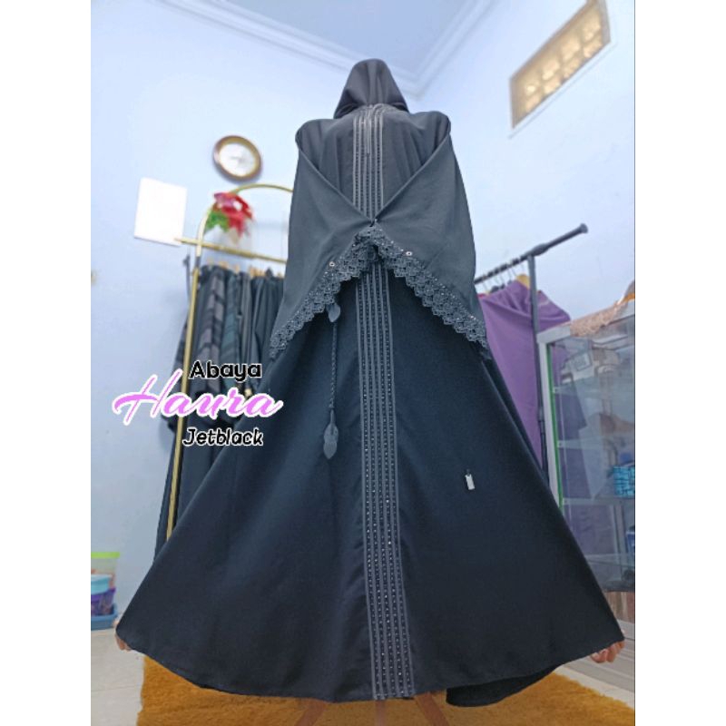 ABAYA HAURA / GAMIS HITAM JETBLACK TEMBORO