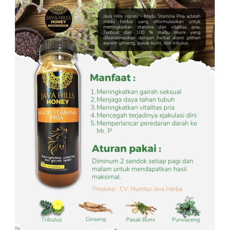 

Madu Herbal Stamina Pria Java Hills Honey