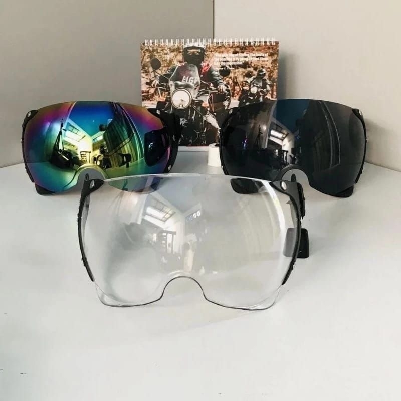 KACA HELM PILOT CAKIL RETRO KLASIK FULL FACE