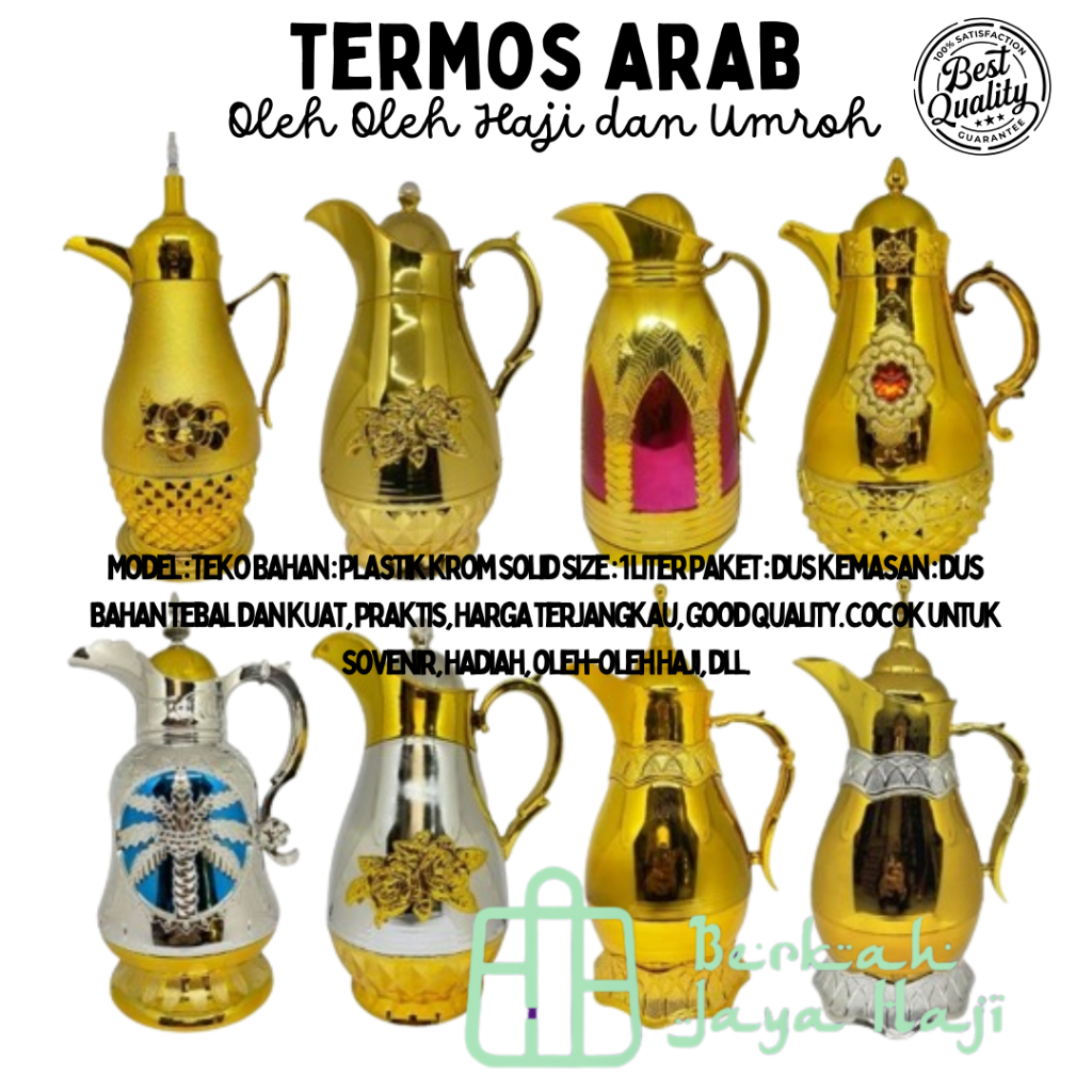 Termos Emas | Termos Hias | Termos Aladin 1L | Teko Arab 1L | Oleh-Oleh Haji Umroh