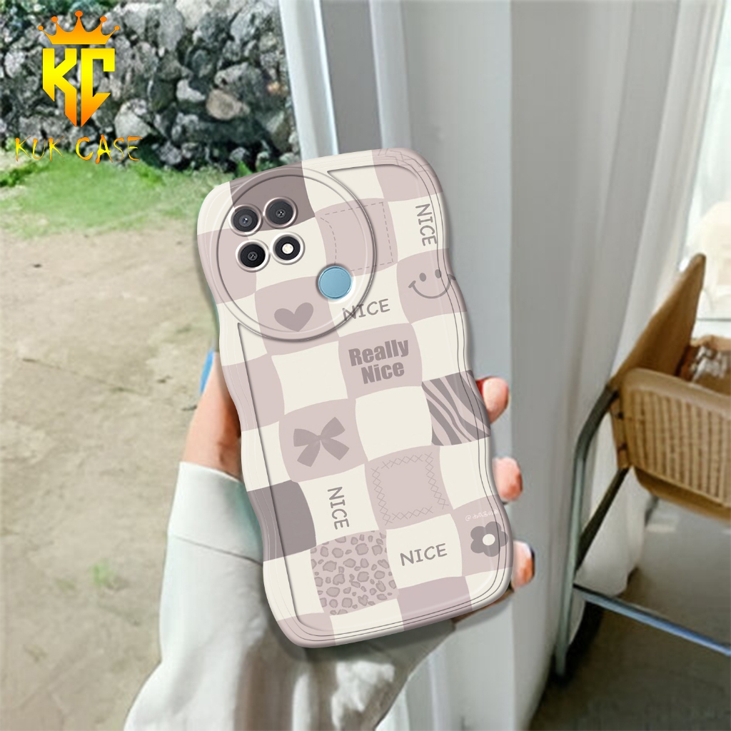 Case OPPO A15 GELOMBANG, Motif Aesthetic Bahan Softcase silicon Lentur - Skin / Casing Handpone - Ce