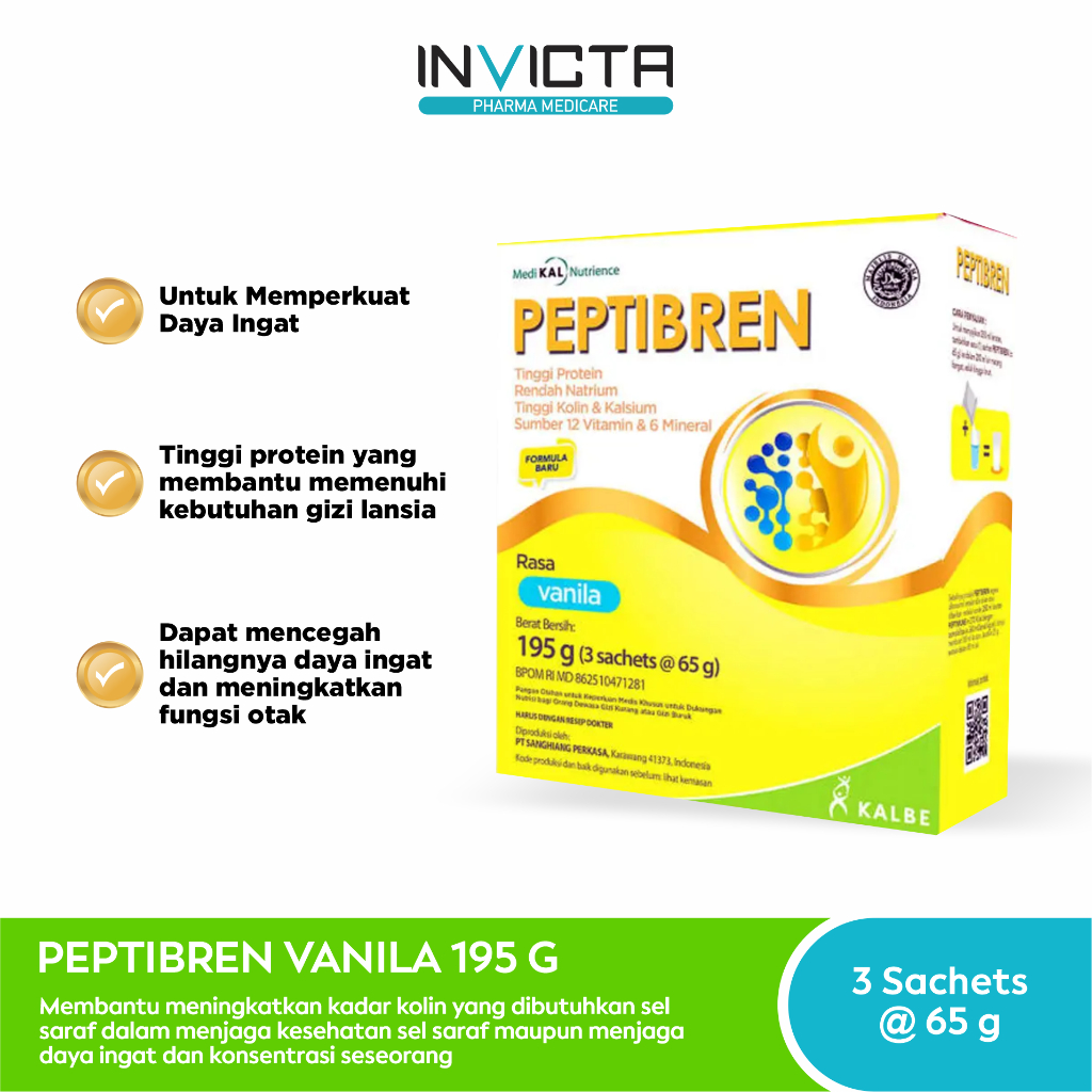 

Peptibren Vanila (Nutrisi Kesehatan Saraf) - 195 gr