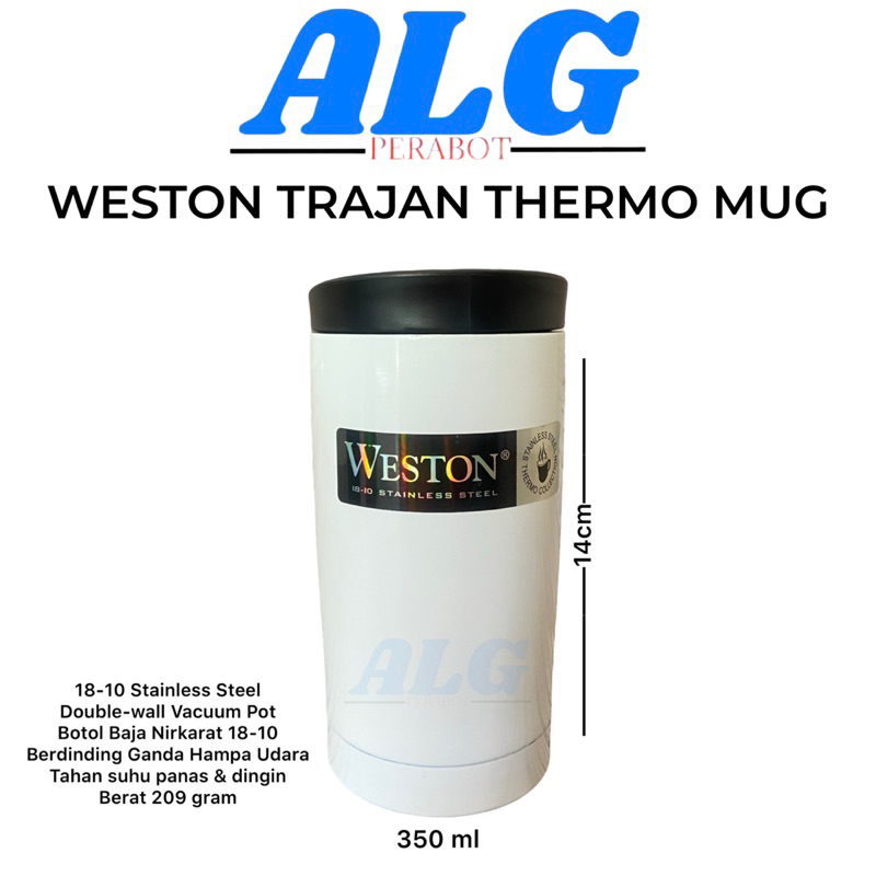 Mug/Termos Air Panas Dan Dingin Original Weston Stainless Steel  trajan thermo mug 350ml