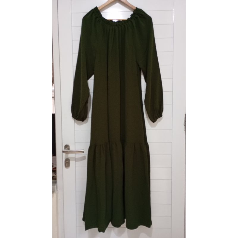 Sidra gamis dark olive mazen
