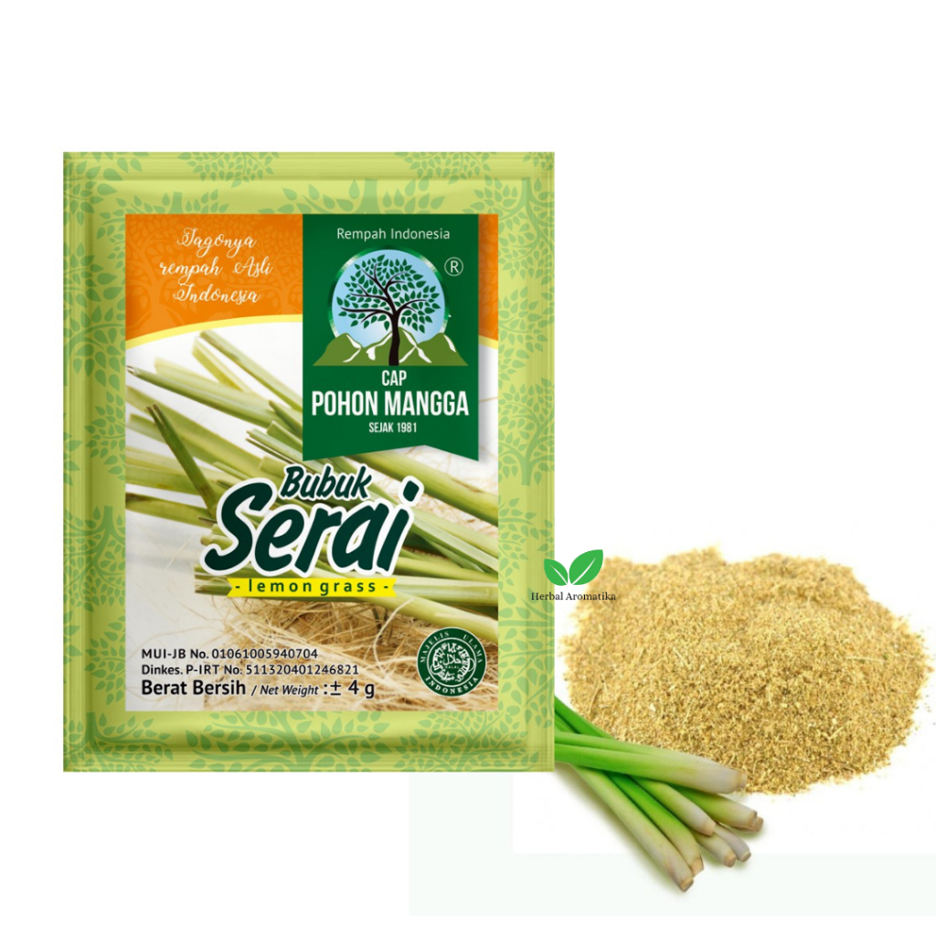 

SACHET - BUMBU HERBAL Bubuk SERAI Cap Pohon Mangga POMANG 1 Sachet