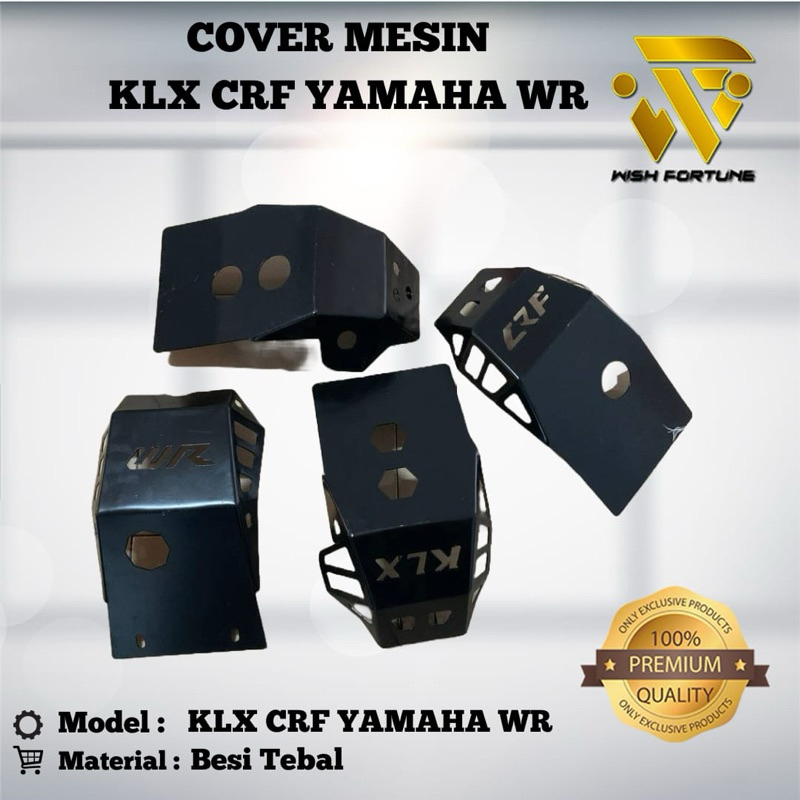 Cover mesin KLX 150 S L G BF D'TRACKERS NEW CRF YAMAHA WR Engine Guard Pelindung Mesin Bahan Besi