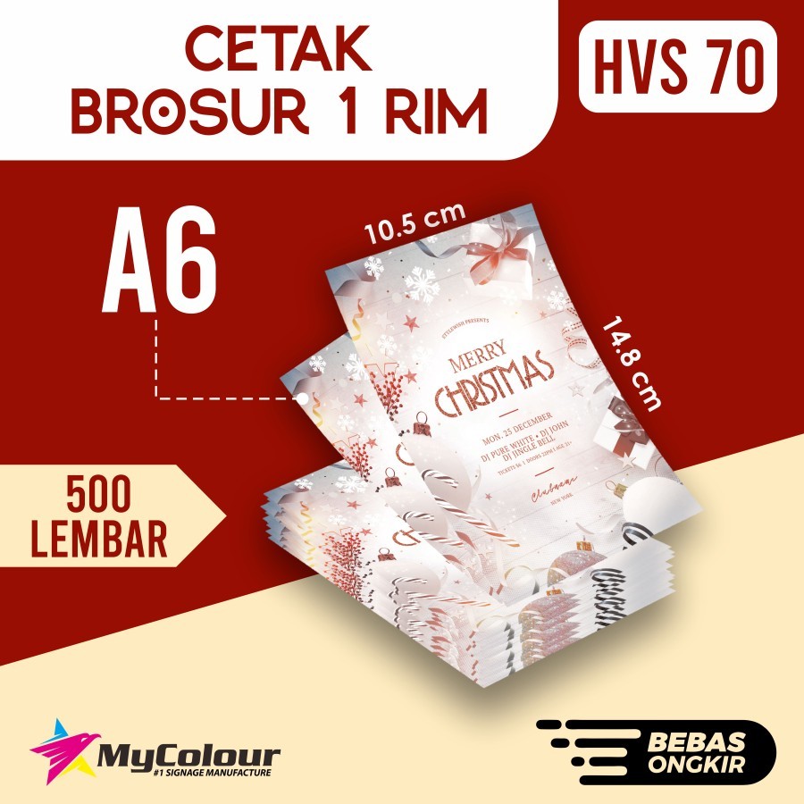

Cetak Brosur / Flyer - 1 rim - TERMURAH TERBAIK TERCEPAT - A6, HVS 70