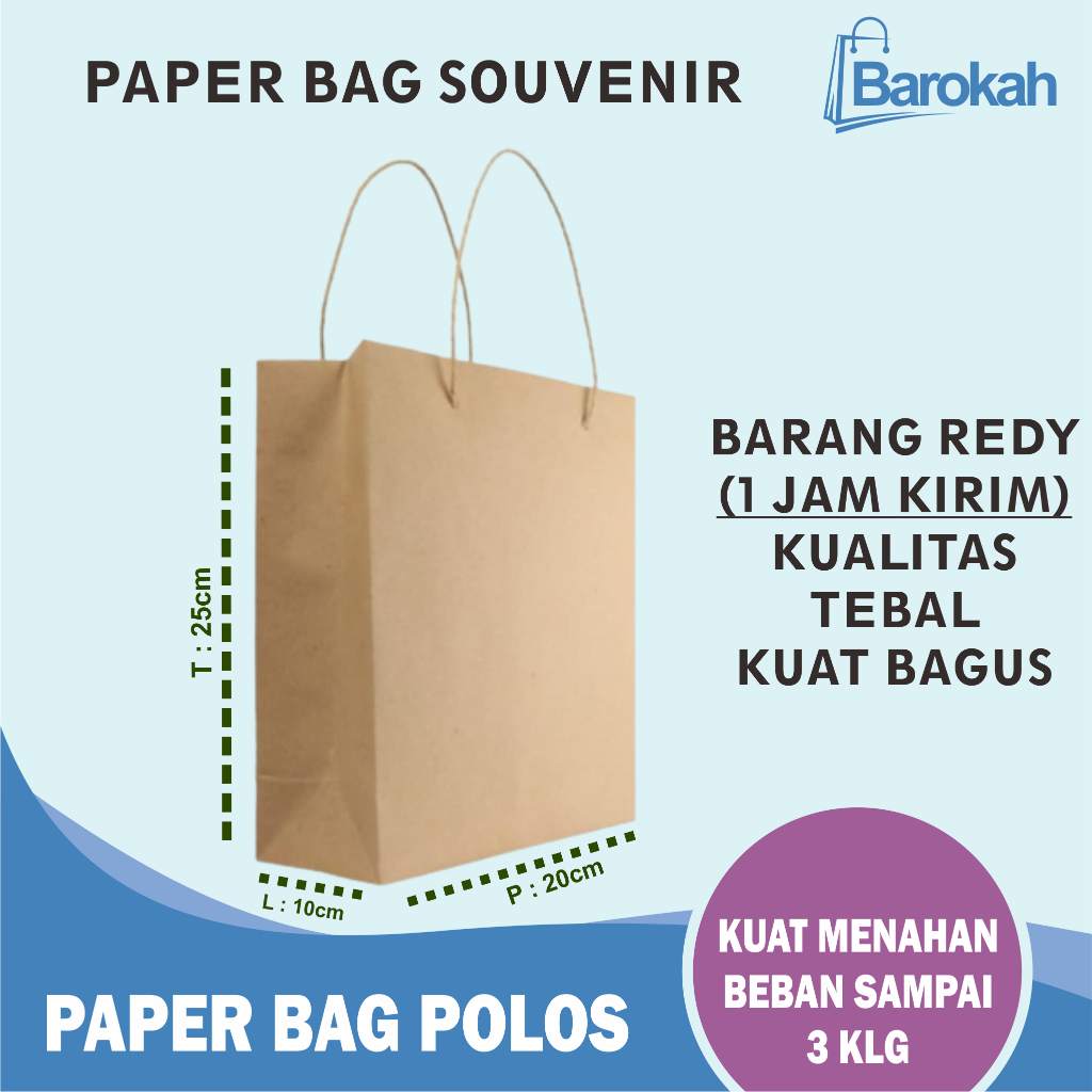 

Paper Bag Coklat Jumbo, Paper Bag Mini Polos, Paperbag