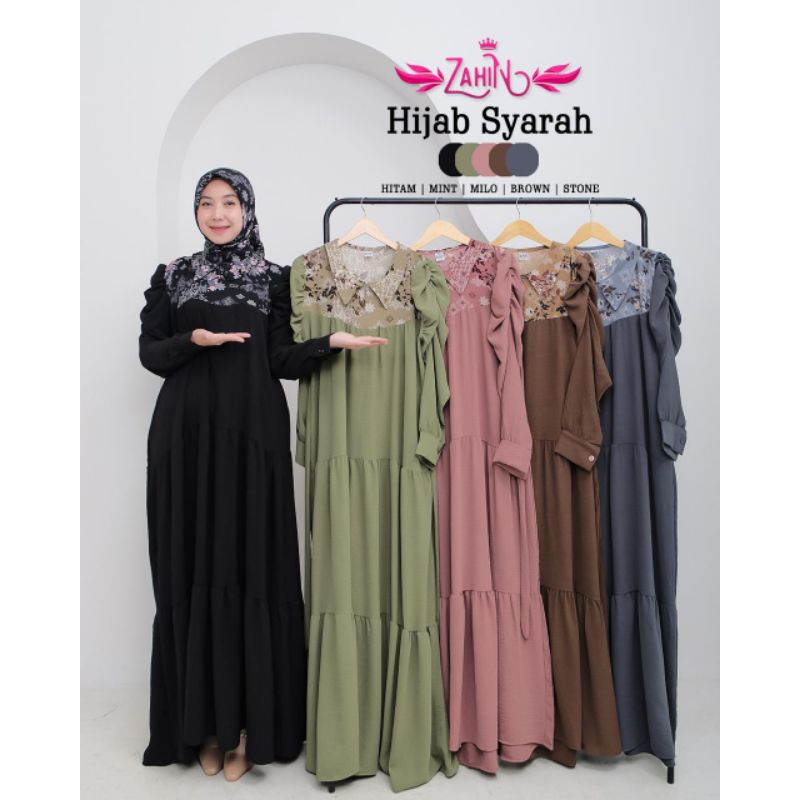 Syarah Set Hijab ORI by Zahin/ Gamis Cringkel Set Hijab ORI by Zahin/ Sania Dress ORI by Zahin/ Original Zahin Collection