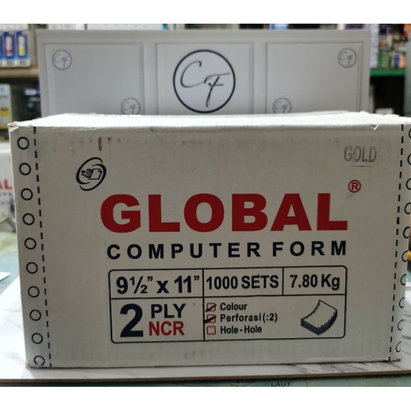 

GLOBAL COMPUTER FORM GOLD 9 1/2" x 11" | KERTAS KOMPUTER WARNA